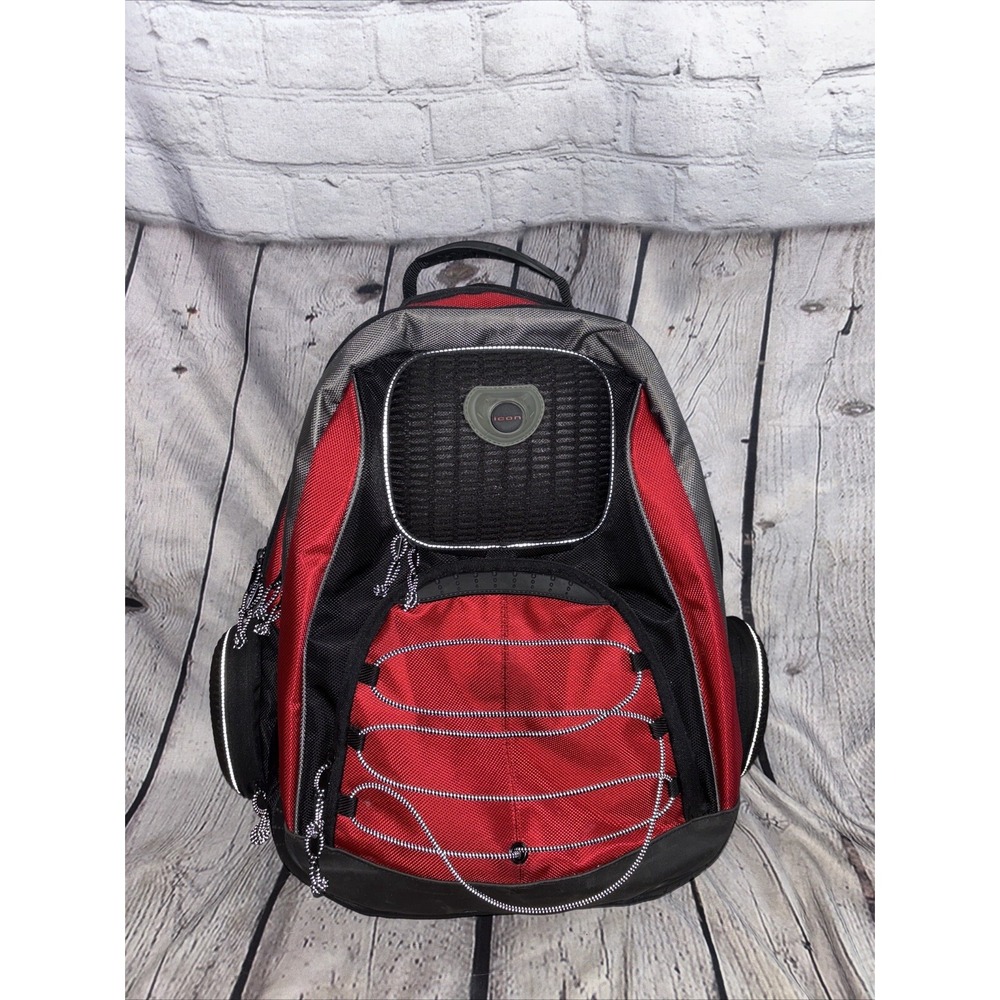ICON Black And Red Backpack-Travel & Hiking, Cycling